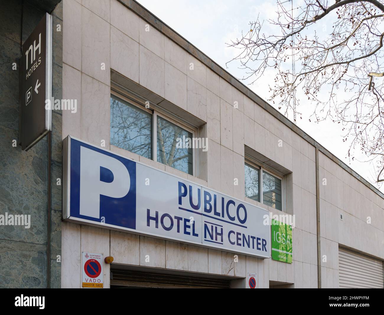 VALENCIA, SPAIN - MARCH 04, 2022: NH Hotel Group is a Spanish multinational hotel company Stock Photo