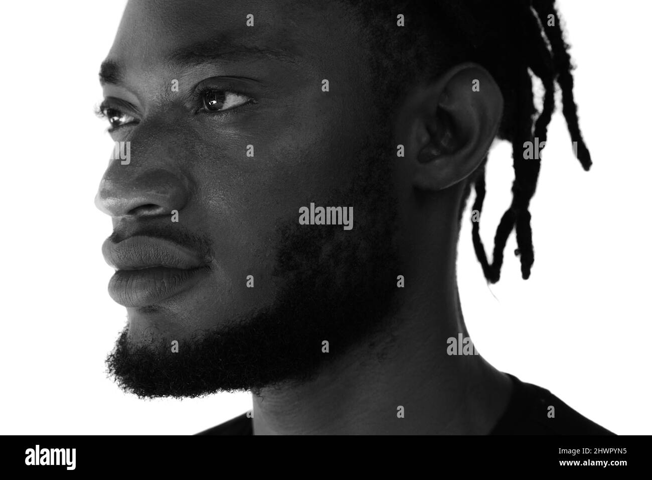 Young african american model Black and White Stock Photos & Images - Alamy