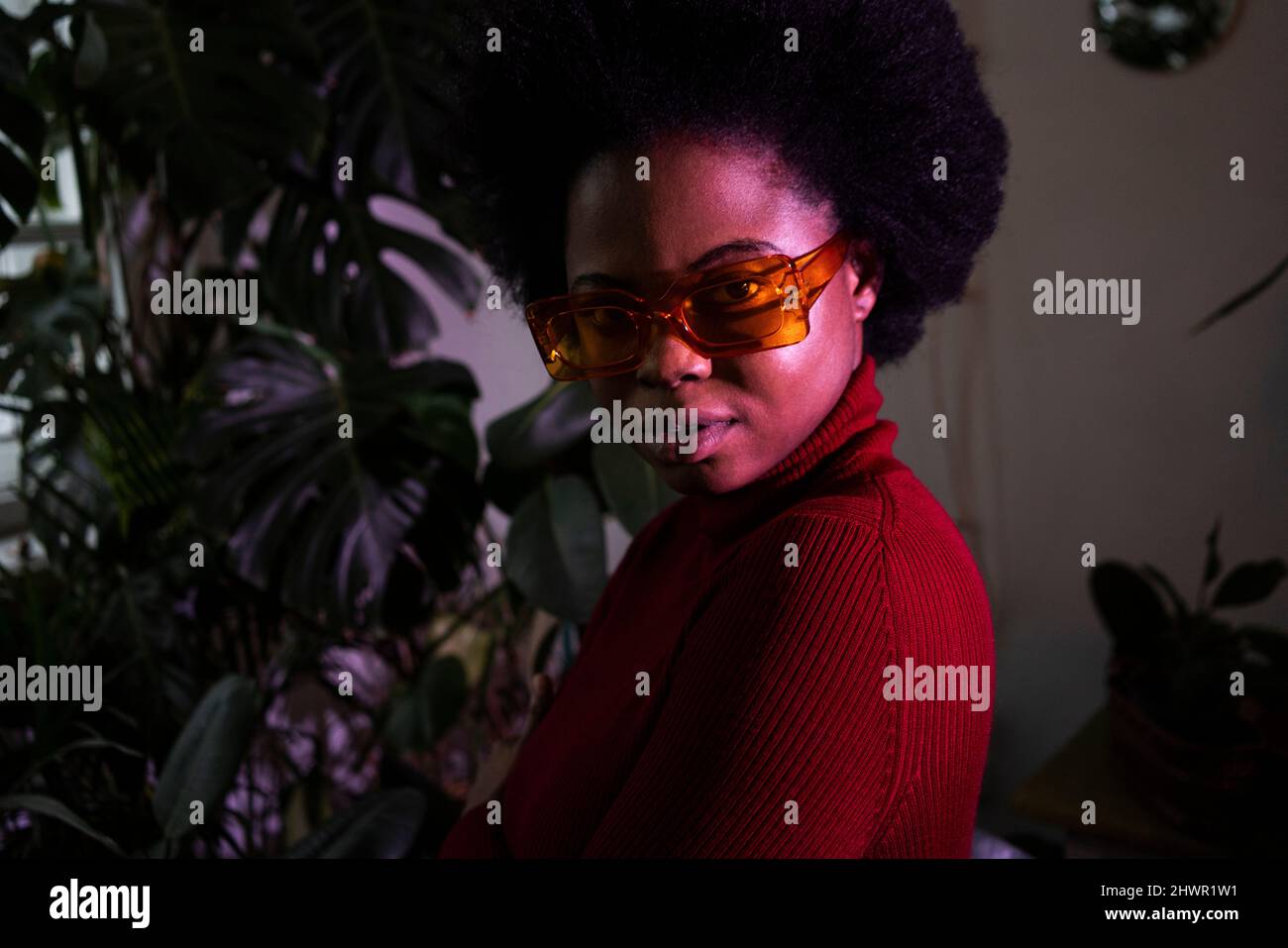 Afro african woman home in hi-res stock photography and images - Alamy
