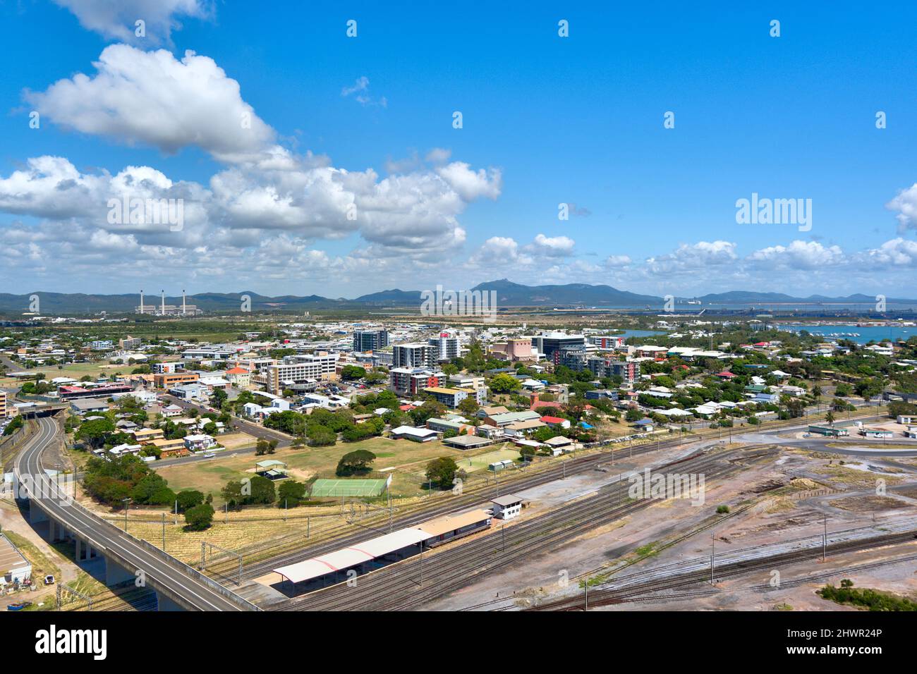 Aerial of Gladstone Queensland Australia Stock Photo Alamy