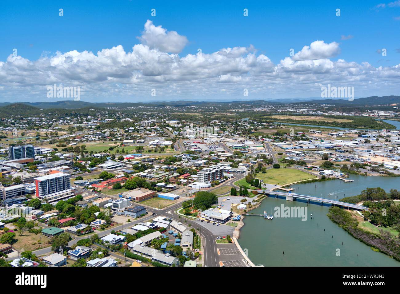 Aerial of Gladstone Queensland Australia Stock Photo Alamy