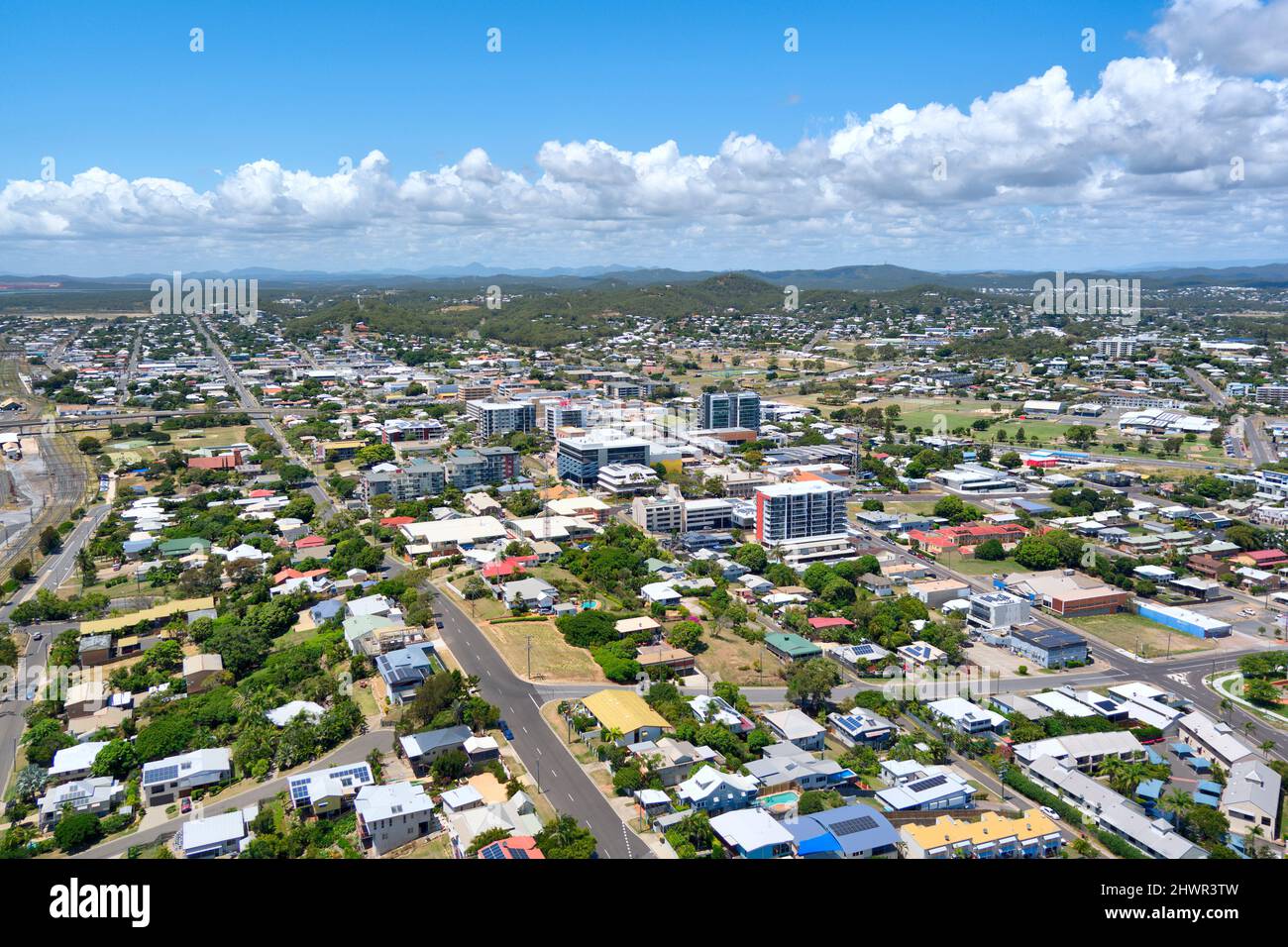 Aerial of Gladstone Queensland Australia Stock Photo Alamy