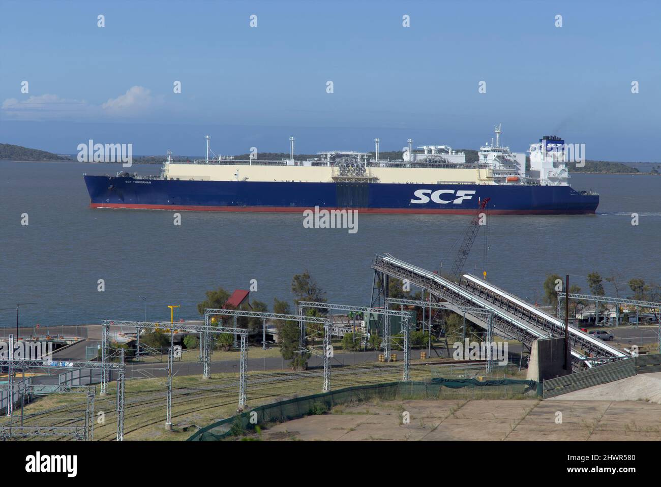 LNG Tanker arriving to load from Curtis Island Gladstone Queensland