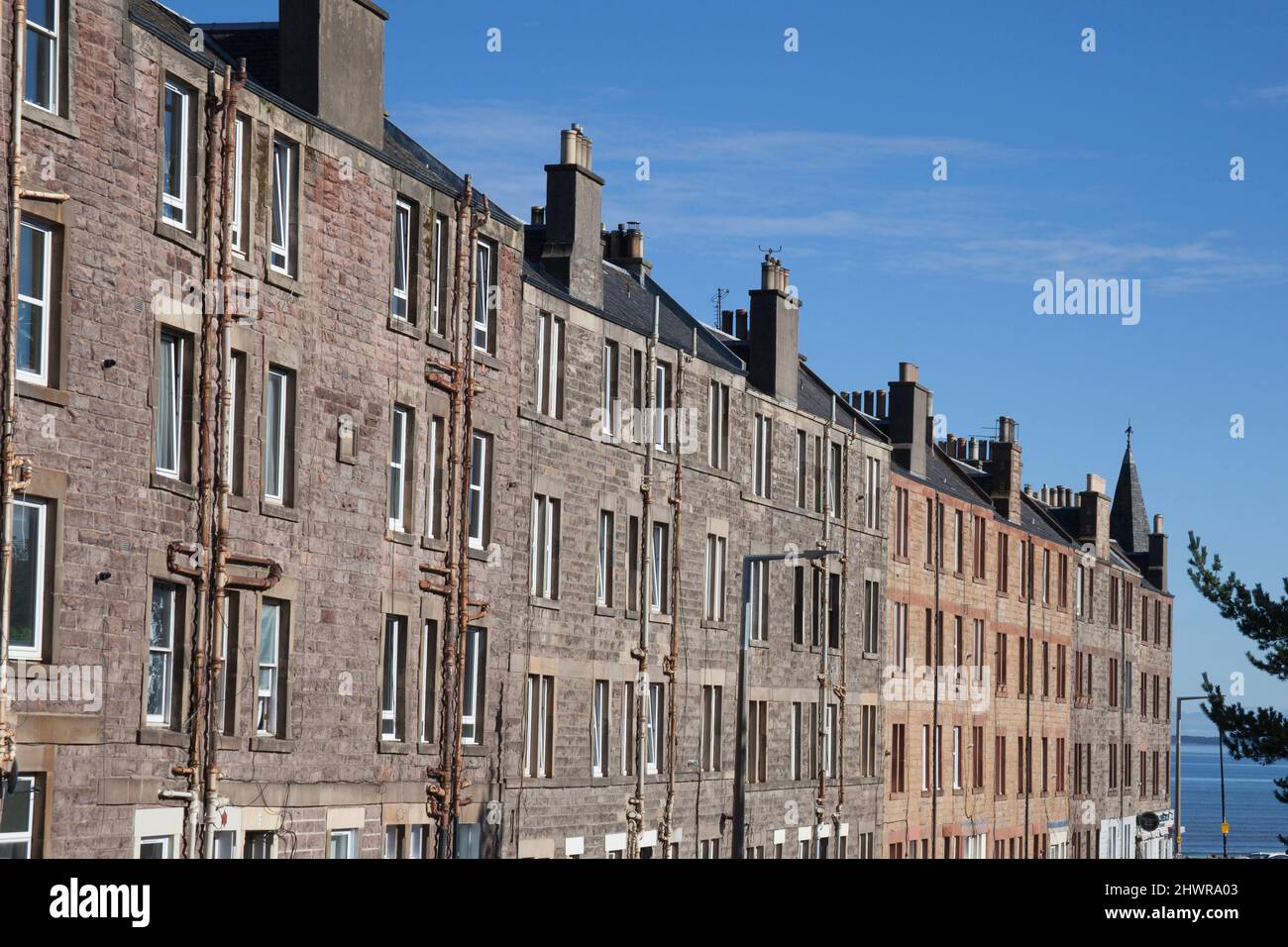 Residential properties overlooking Portobello Beachin Edinburgh