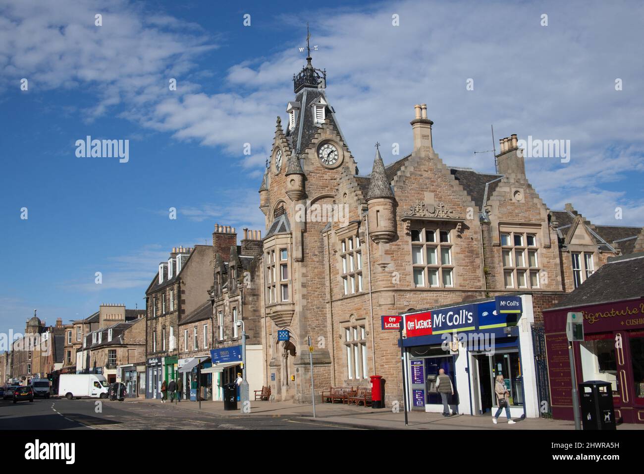 Views of the High Street in Portobello, Edinburgh in the UK Stock Photo