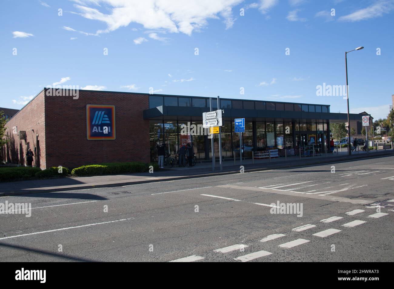An Aldi Supermarket in Portobello, Edinburgh in the UK Stock Photo Alamy