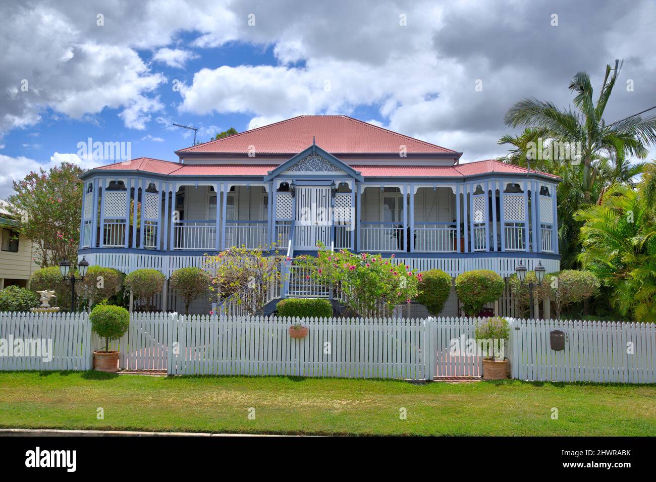 Queenslander Style house found in Allenstown Rockhampton Queensland Australia Stock Photo