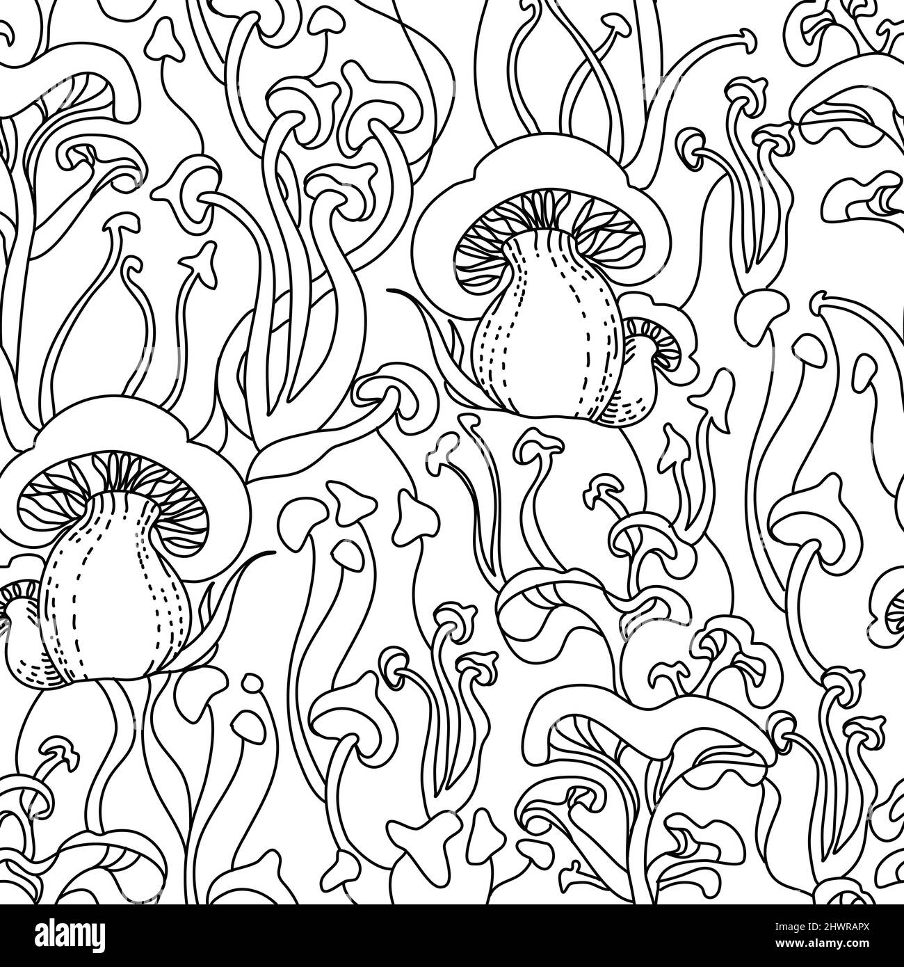 Seamless mushroom pattern Cut Out Stock Images & Pictures Alamy