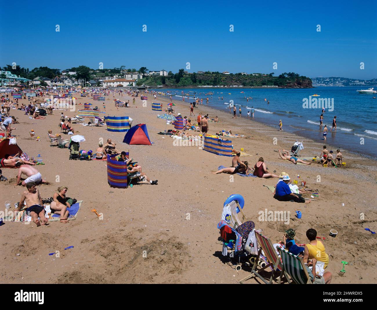 Goodrington Sands beach, Paignton, Devon, England, UK Stock Photo Alamy