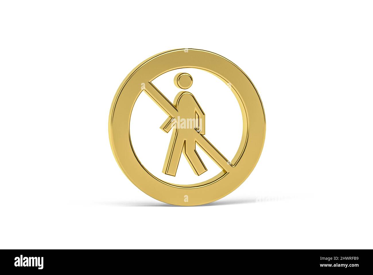 Golden 3d road sign isolated on white background - 3d render Stock ...