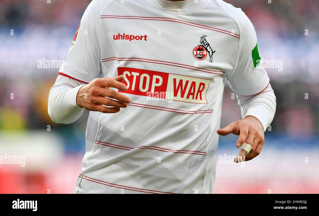 Bundesliga Rhein Energie Stadium Cologne 1 Fc Koln Vs Hoffenheim Special Fc Jersey Stop War Stock Photo Alamy