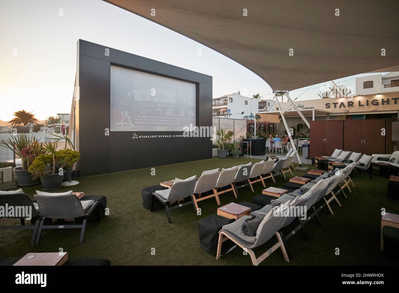 starlight open cinema puerto del carmen lanzarote, canary islands, spain Stock Photo