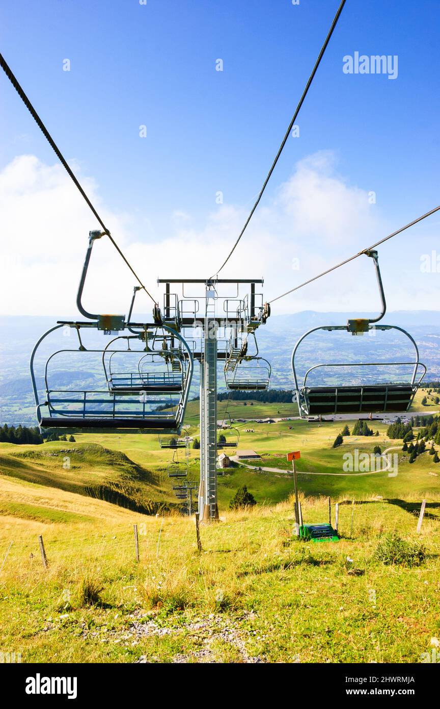 Alpine ski resort in summer. HauteSavoie, France Stock Photo Alamy