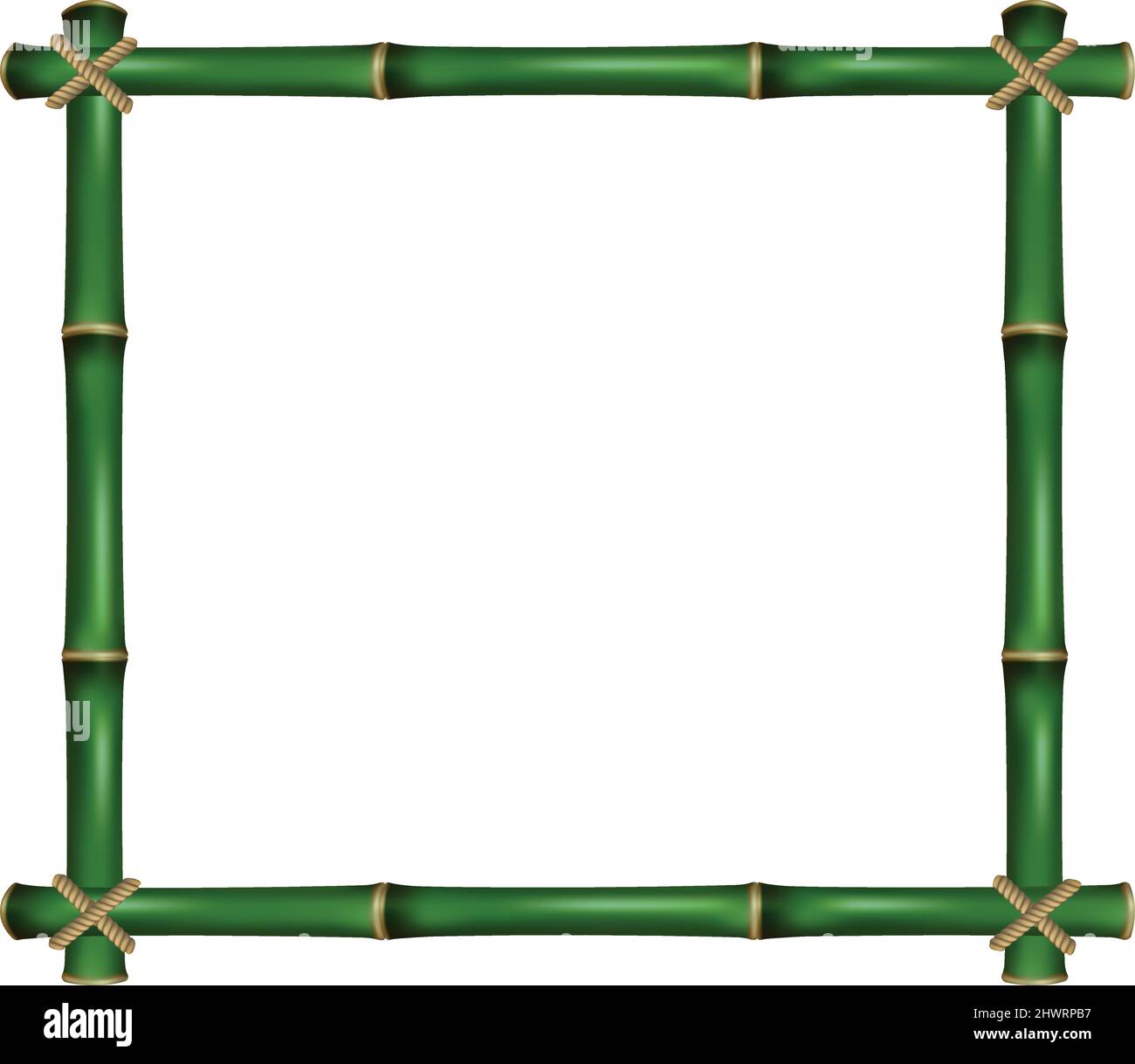 Bamboo Square Frame. Empty Board Natural Border Stock Vector Image 