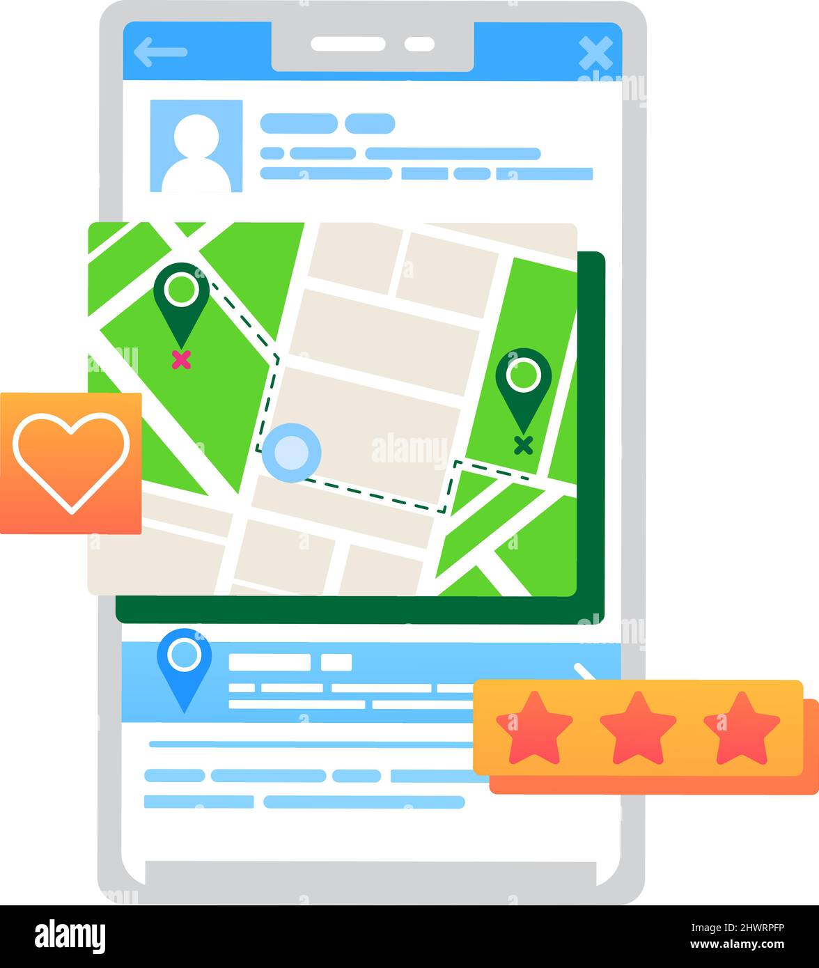 Find pet sitter mobile phone in nearest area app vector icon. Dog 