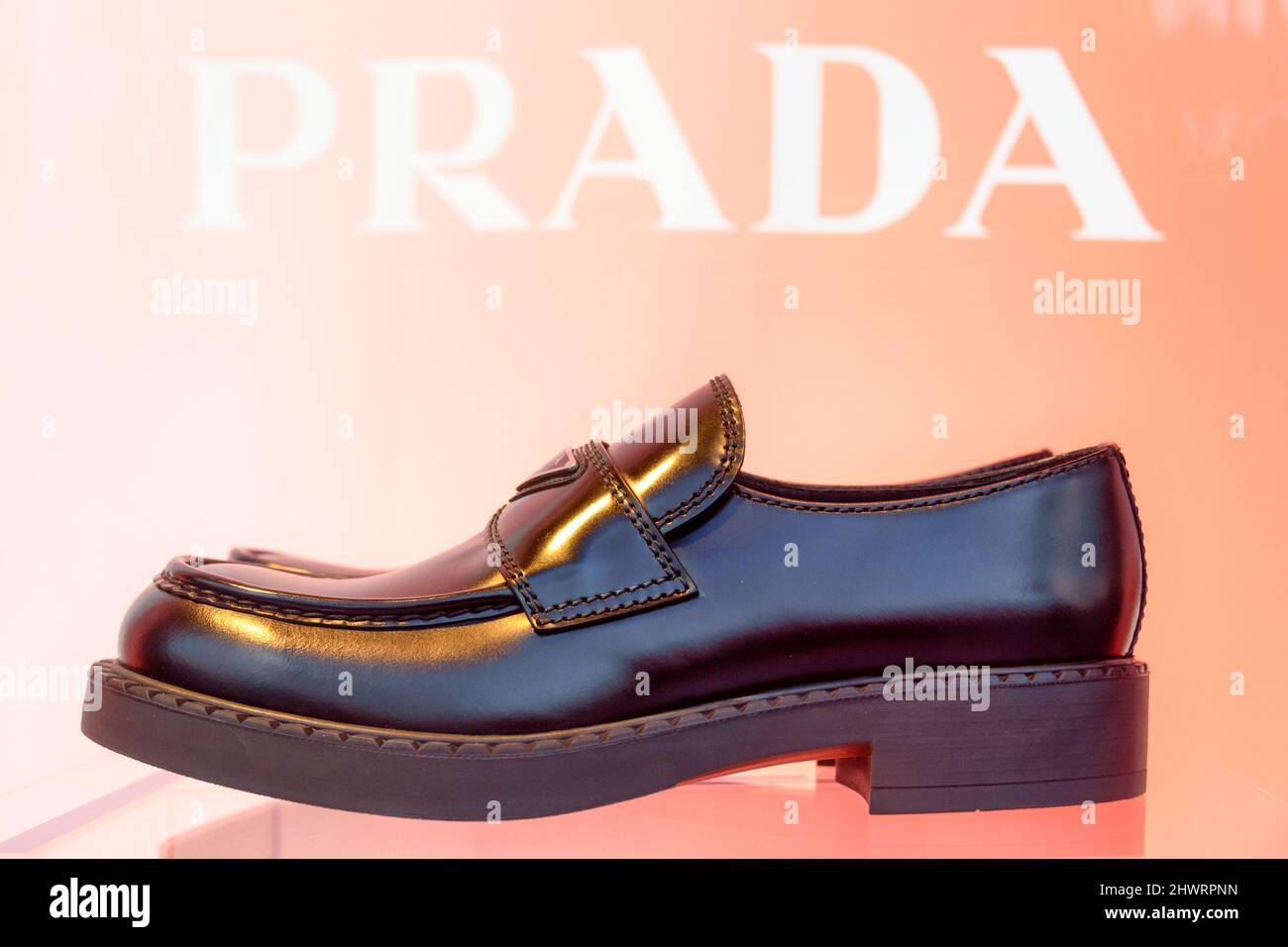 Toronto, Canada - March 7, 2022: Prada shoes in the downtown boutique store  Stock Photo - Alamy
