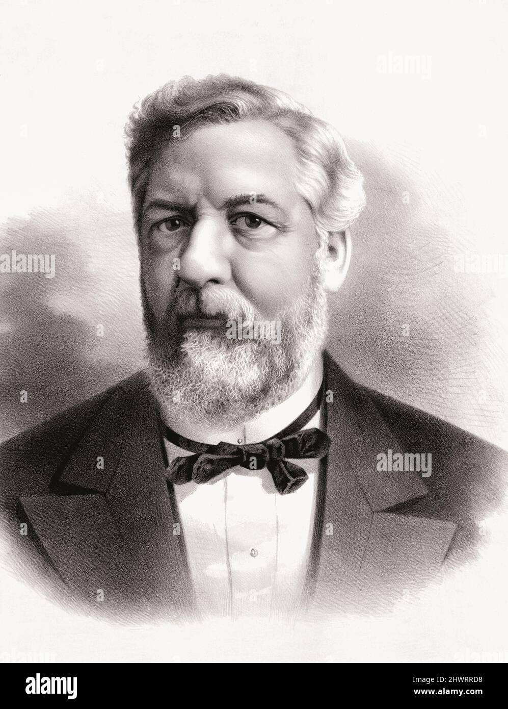 James Gillespie Blaine, 1839 - 1893.  American politician and senator. He twice served as Secretary of State.  After a 19th century portrait. Stock Photo