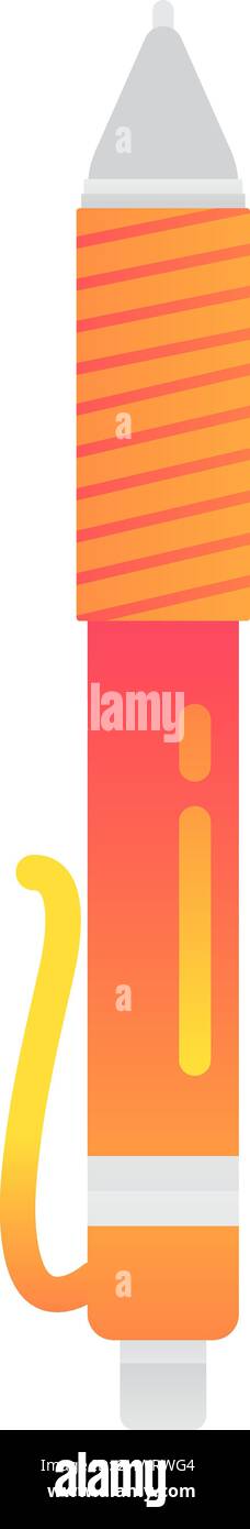 Ballpoint pen icon vector. Automatic school pencil design isolated on ...