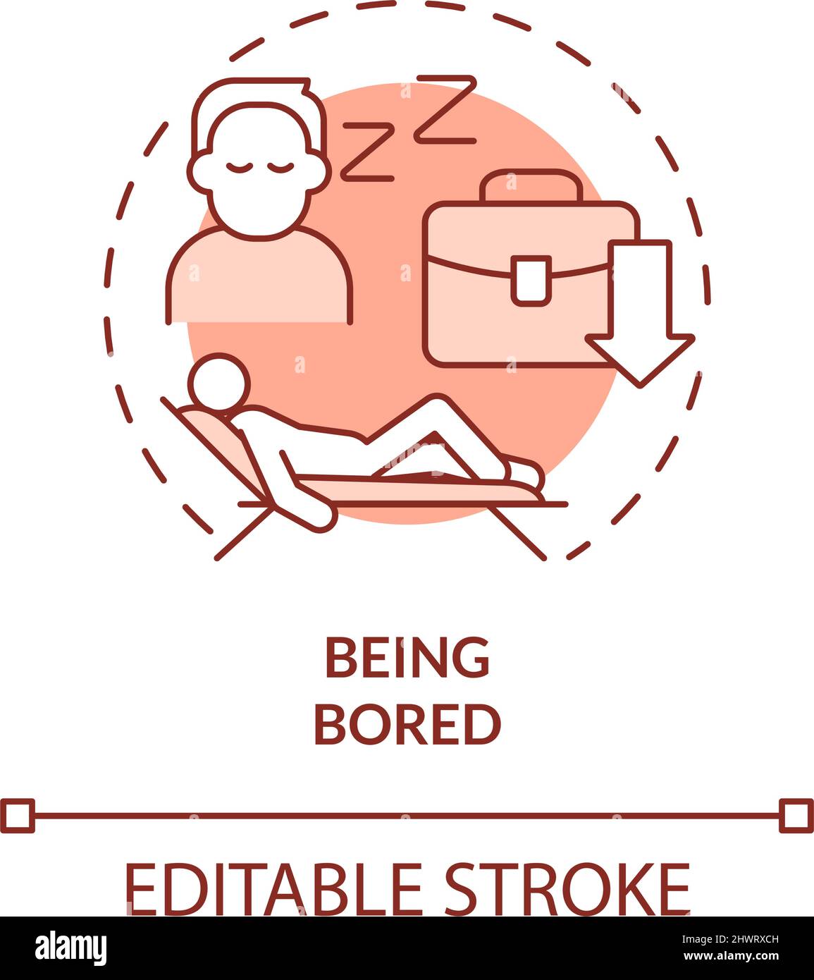 Being bored terracotta concept icon Stock Vector Image & Art - Alamy