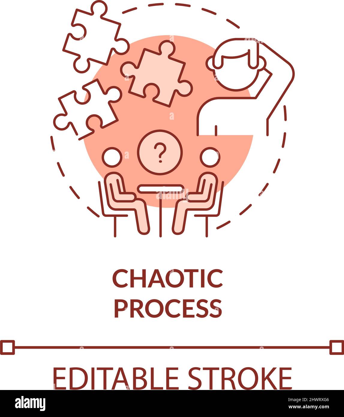 Chaotic process terracotta concept icon Stock Vector Image & Art - Alamy