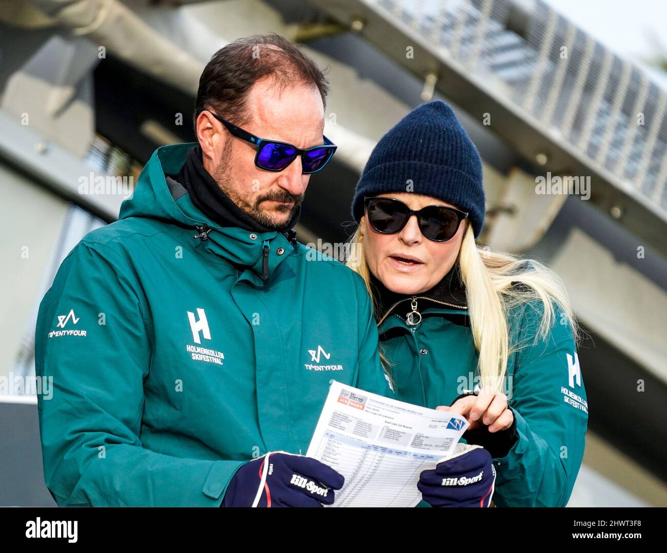 Oslo 20220306.Crown Prince Haakon, Crown Princess Mette-Marit during Holmenkollen ski festival 2022. Photo: Lise Åserud / NTB Stock Photo