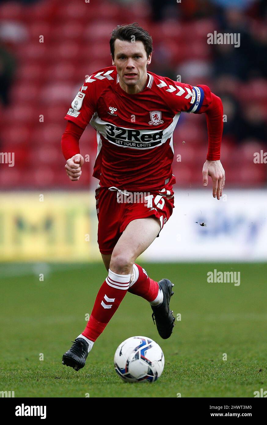 Middlesbrough's Jonny Howson in action during the Sky Bet Championship match at the Riverside Stadium, Middlesbrough. Picture date: Saturday March 5, 2022. Stock Photo