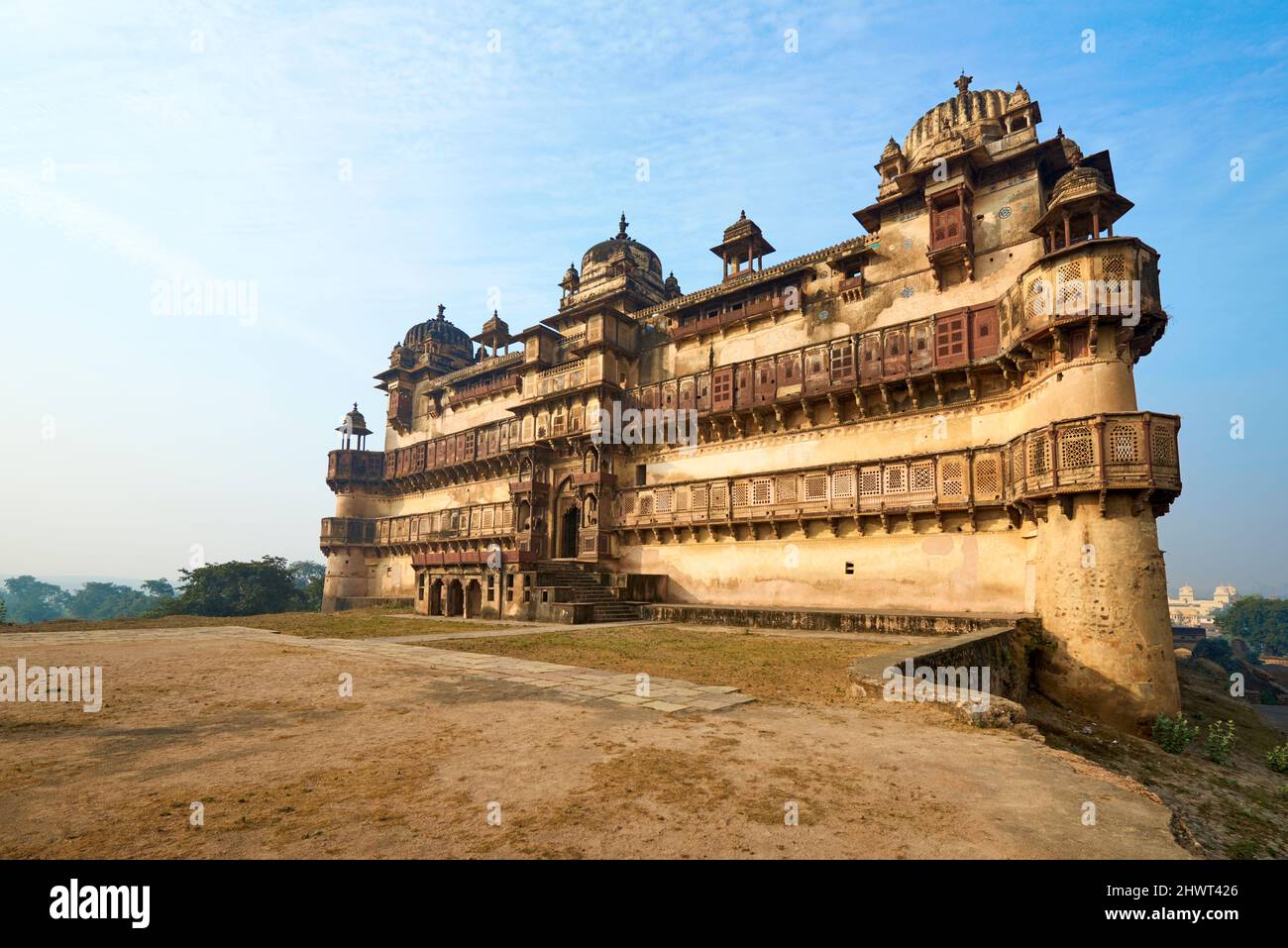 India Madhya Pradesh Orchha. The Fort Complex Stock Photo - Alamy