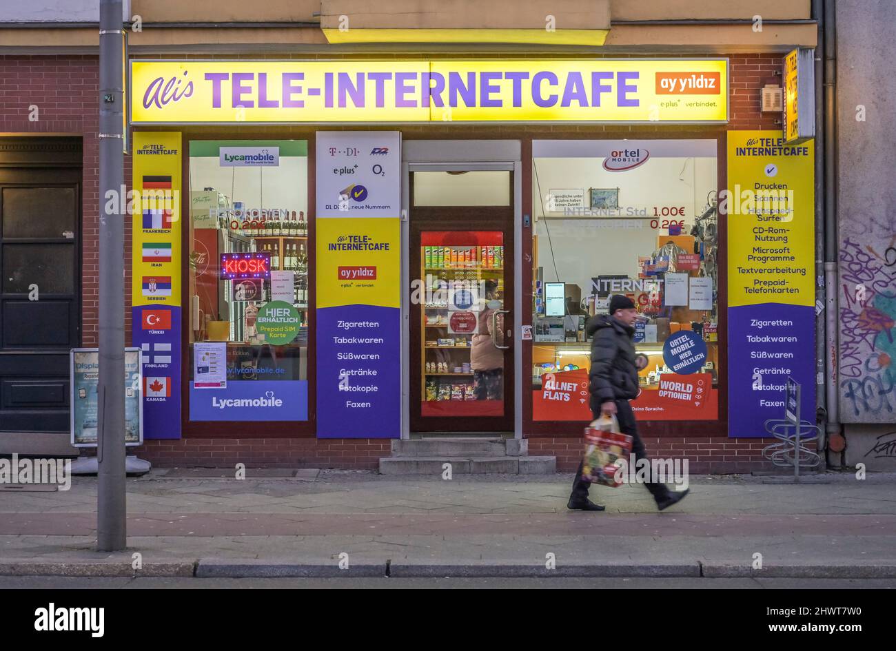 Internet-Cafe, Kaisereiche, Friedenau, Tempelhof-Schöneberg, Berlin, Deutschland Stock Photo