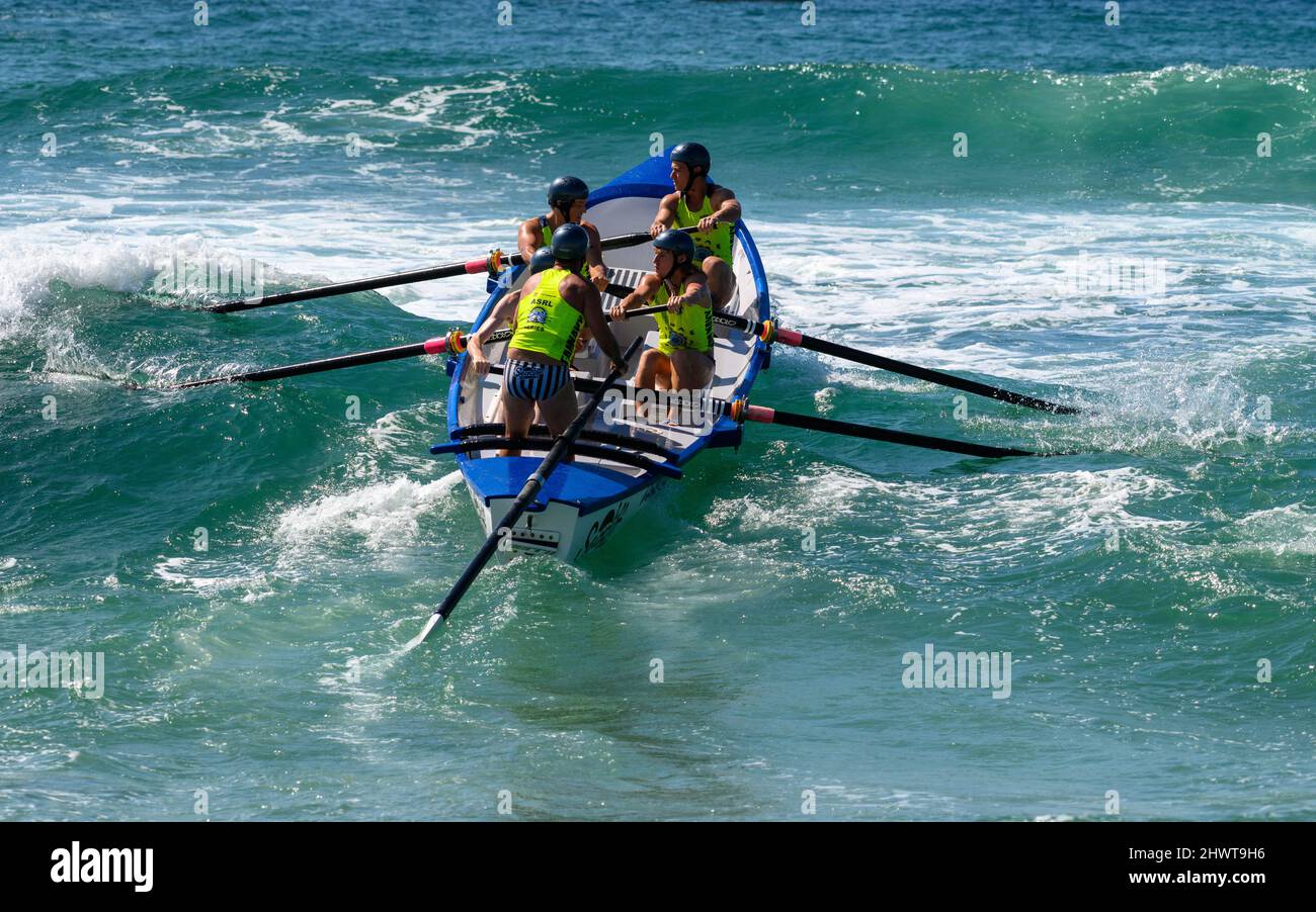 Cronulla Beach, Sydney, Australia - February 20, 2022: Australian Surf Life Saving Championship Stock Photo
