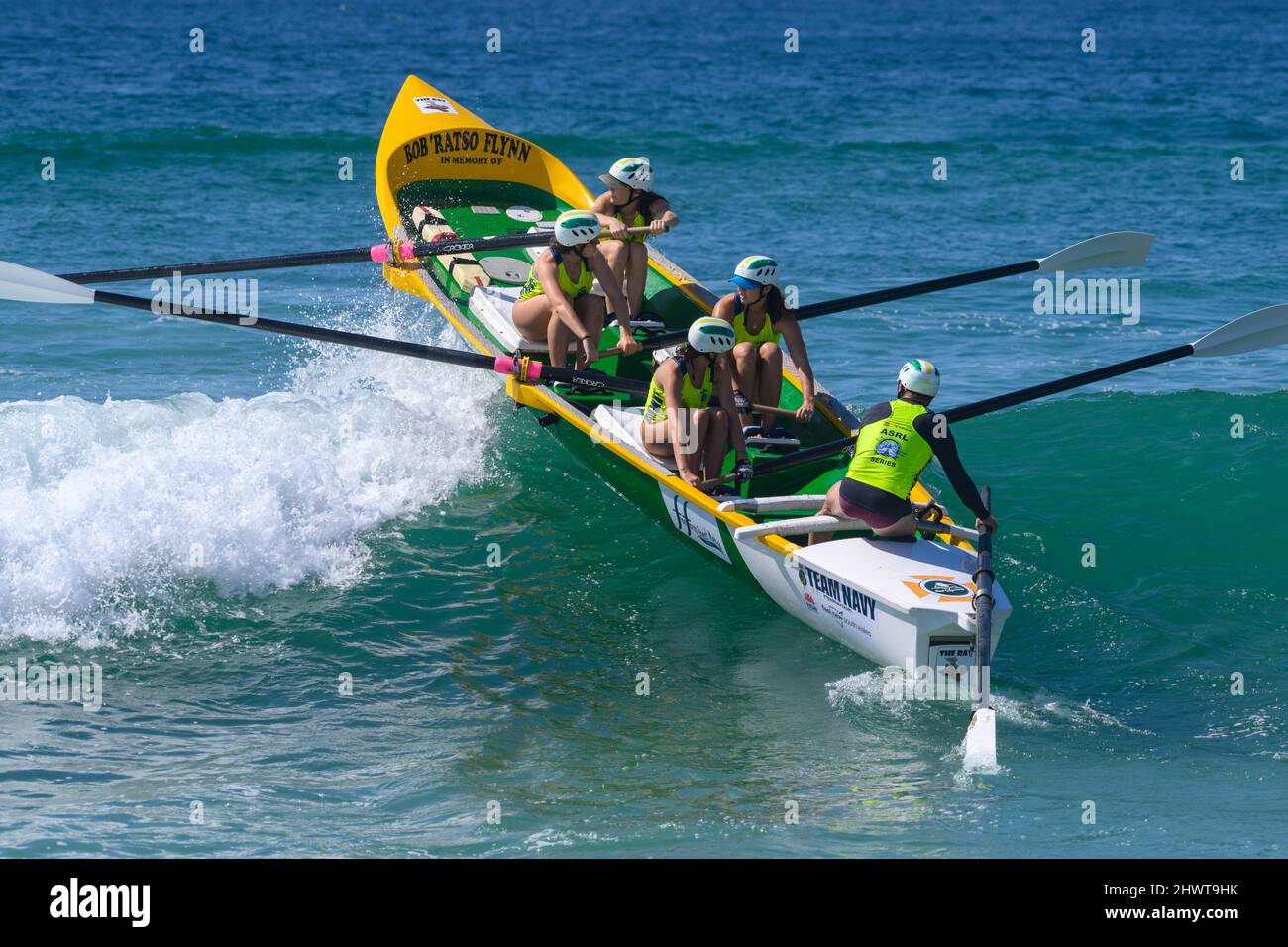 Cronulla Beach, Sydney, Australia - February 20, 2022: Australian Surf Life Saving Championship Stock Photo