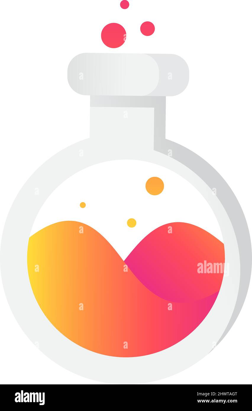 Chemical round bottom laboratory flask icon vector Stock Vector Image ...