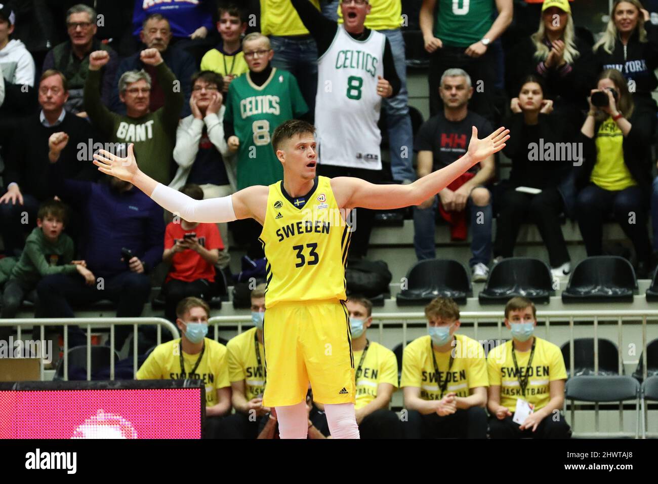 Sweden´s Jonas Jerebko during Monday's FIBA World Cup qualifiers match