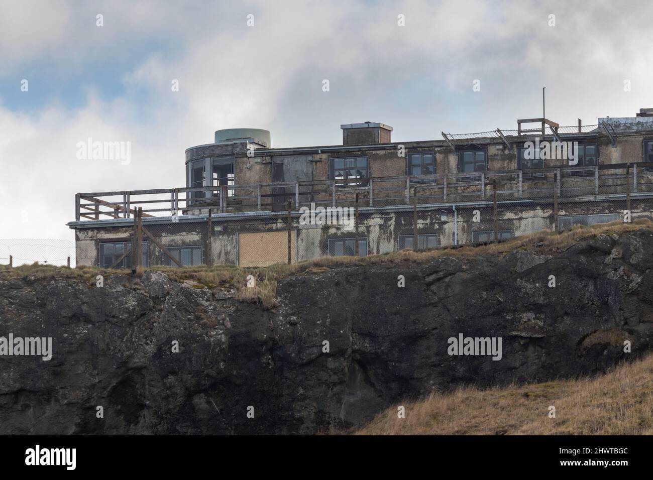 Gin Head former WW2 former radar station near North Berwick Scotland. Stock Photo