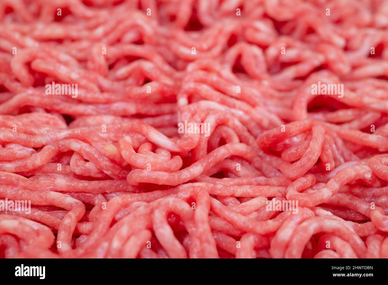 Raw minced meat in a close-up Stock Photo