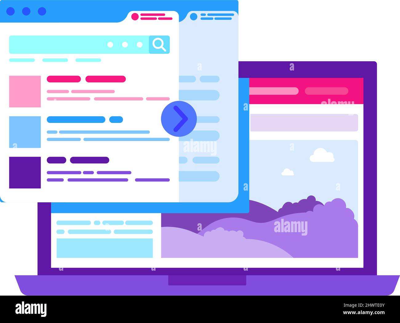  browser mockup icon website template vector Stock Vector Image