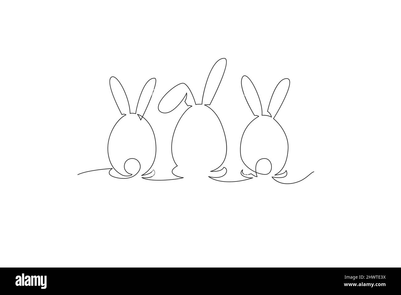 Happy easter banner background. Easter bunny and egg illustration ...