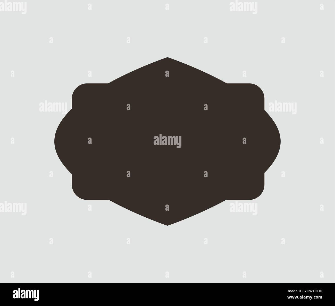 Wedding frame. Mailbox Monogram Basic Shape, Monogram Frame Empty frame label Vector Template. Stock Vector