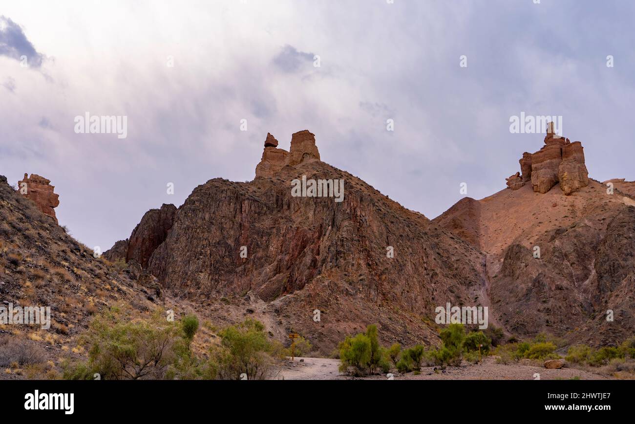Rocks of Charyn canyon near Almaty city, Kazakhstan Stock Photo - Alamy