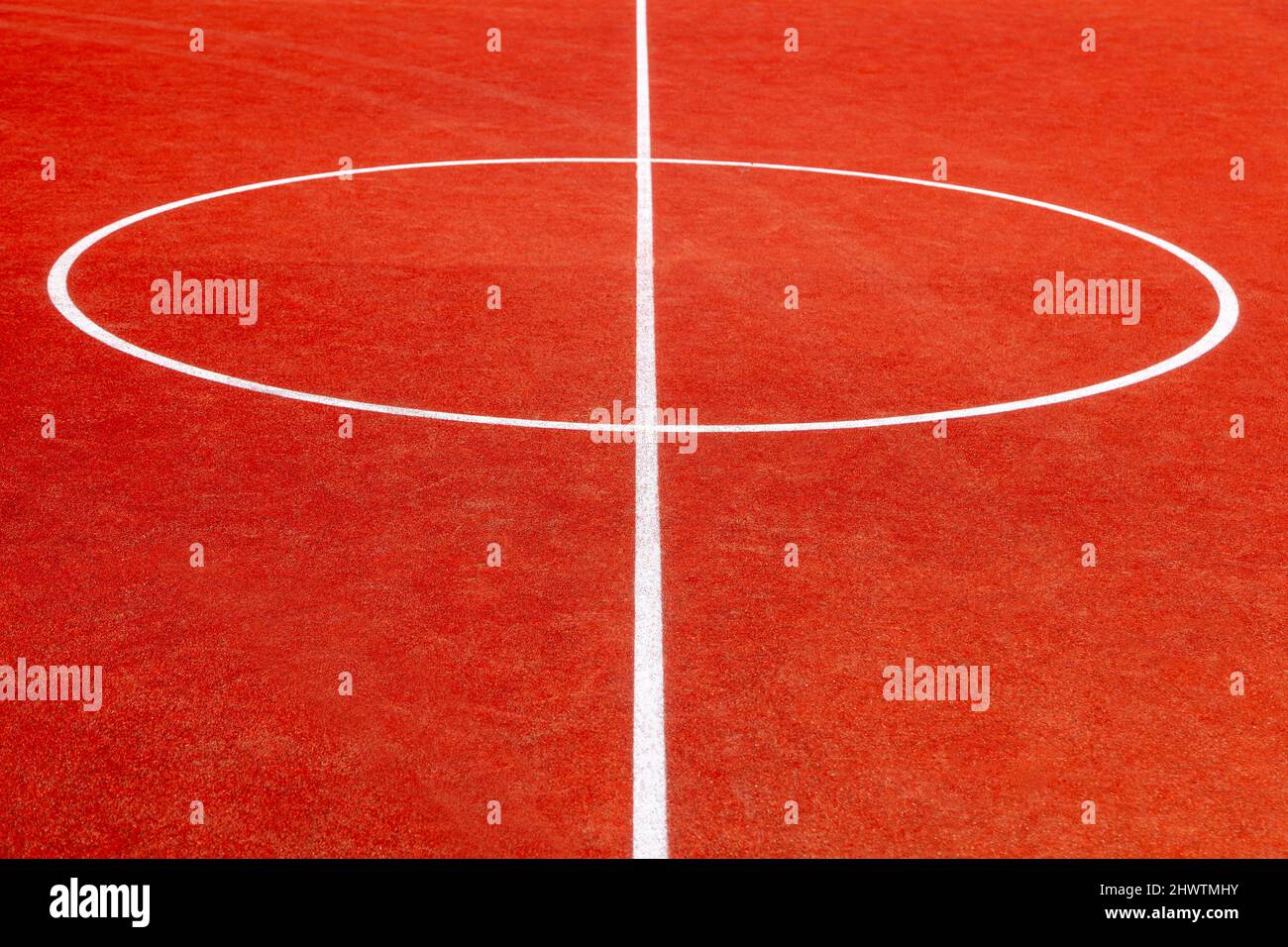 Colorful Center Circle Outdoor Basketball Court Football Playground