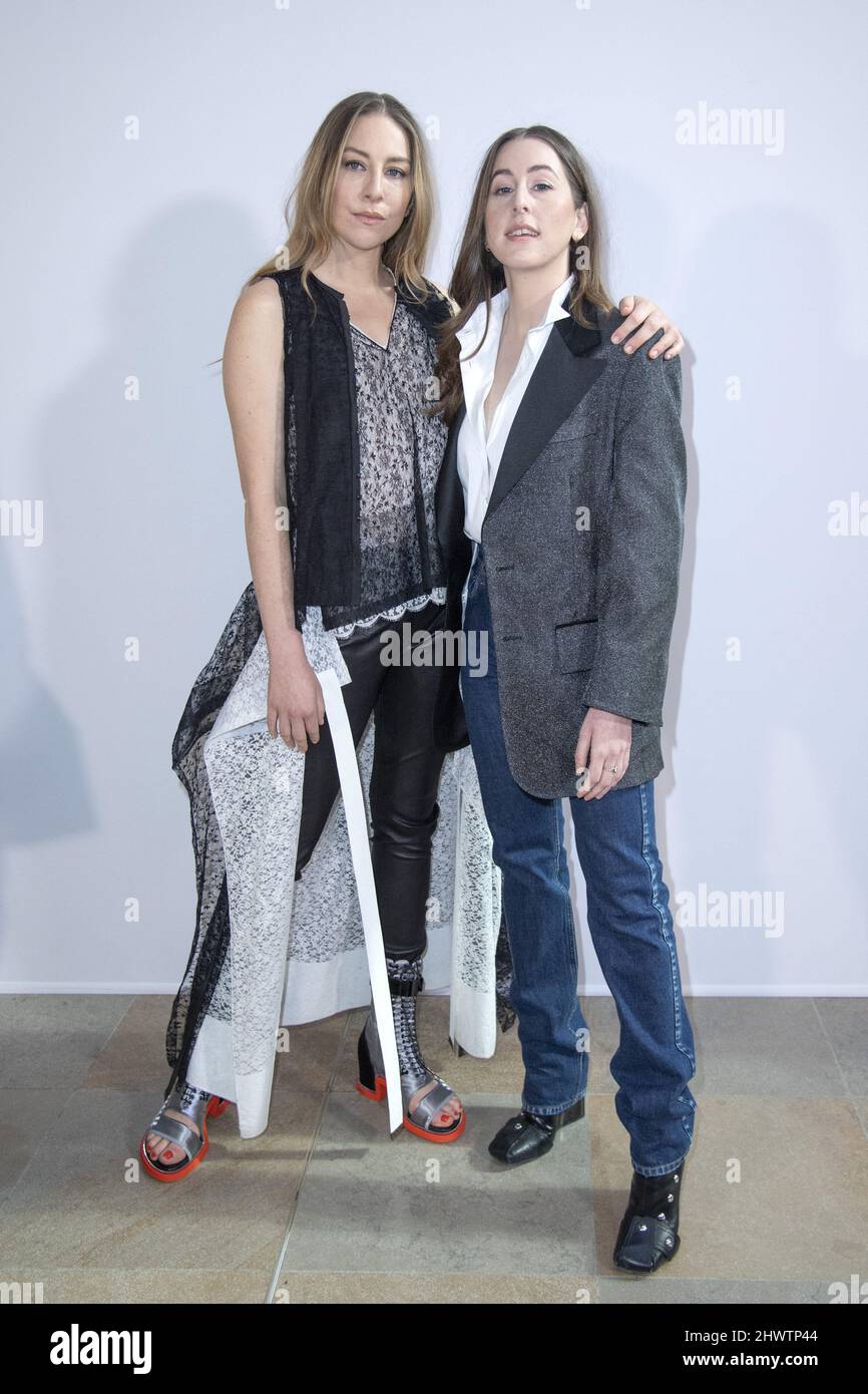 Este Haim and Alana Haim attend the Louis Vuitton Womenswear
