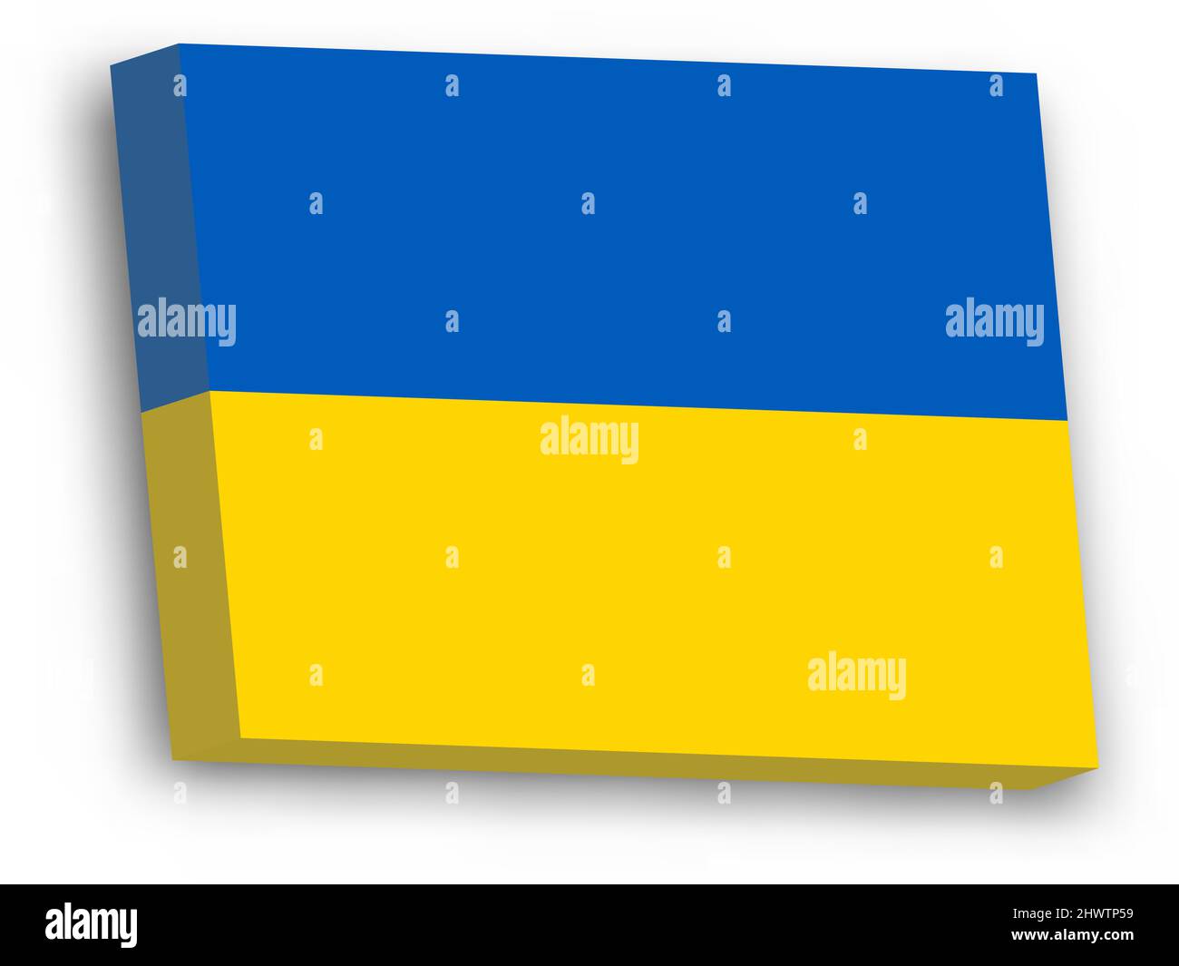 3D vector flag of Ukraine Stock Vector
