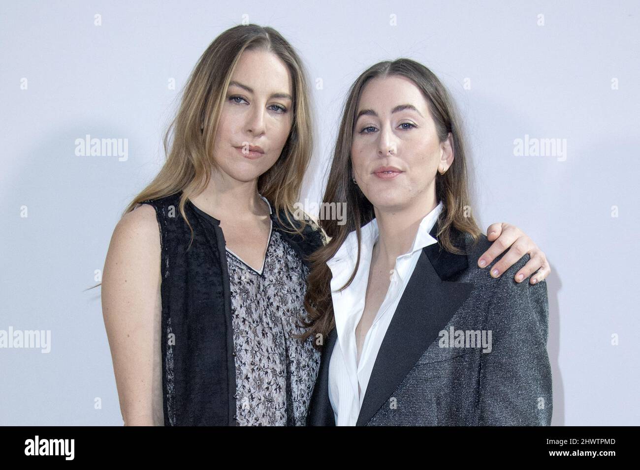 Este Haim and Alana Haim attending the Louis Vuitton Womenswear