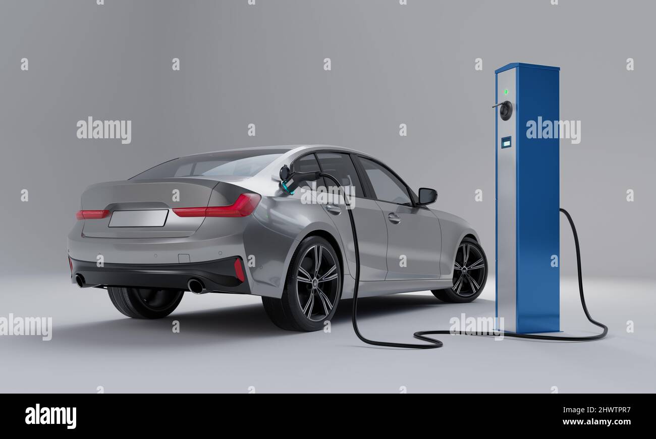 Generic electric car charging battery, 3d render Stock Photo Alamy