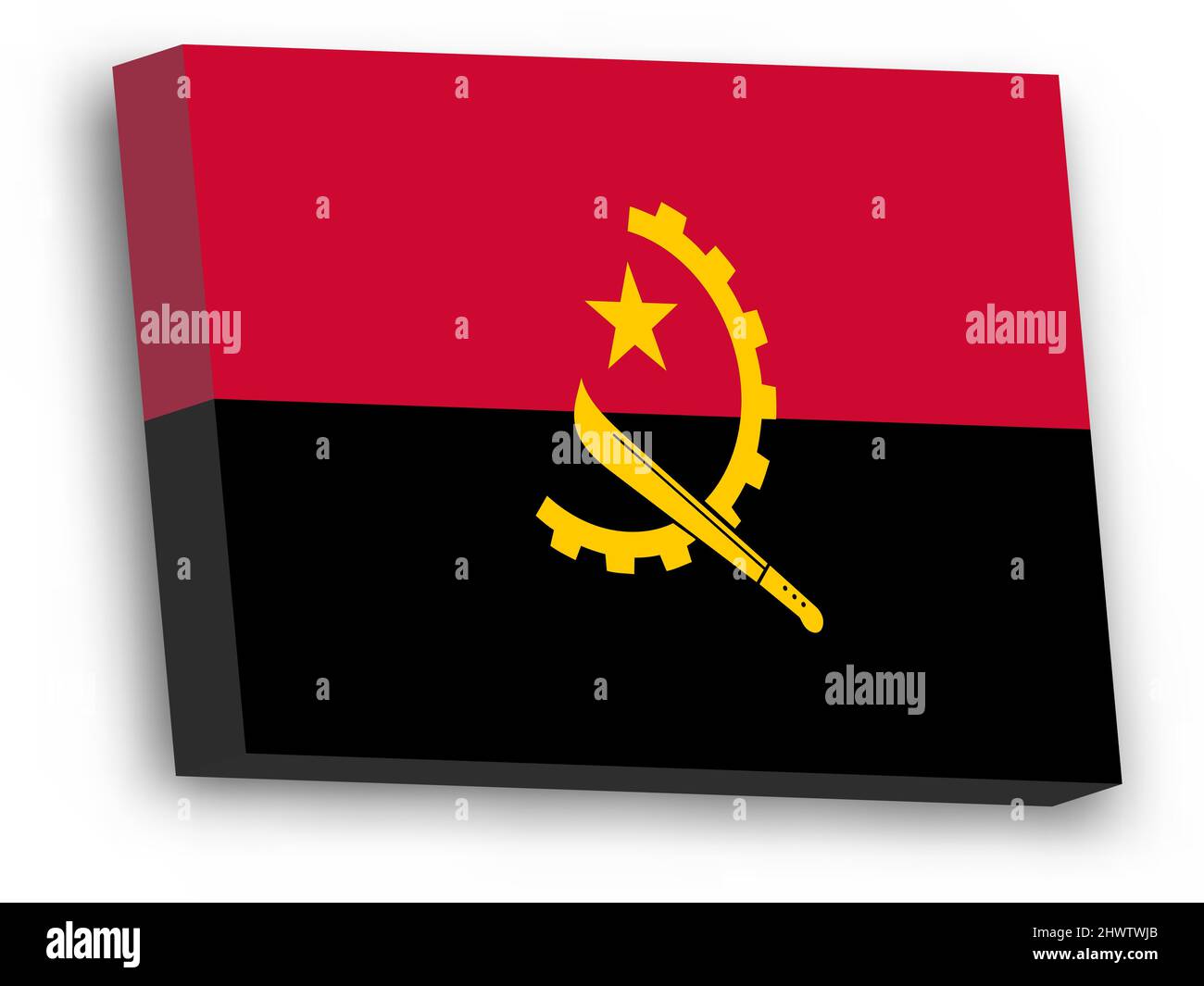 3D vector flag of Angola Stock Vector Image & Art - Alamy