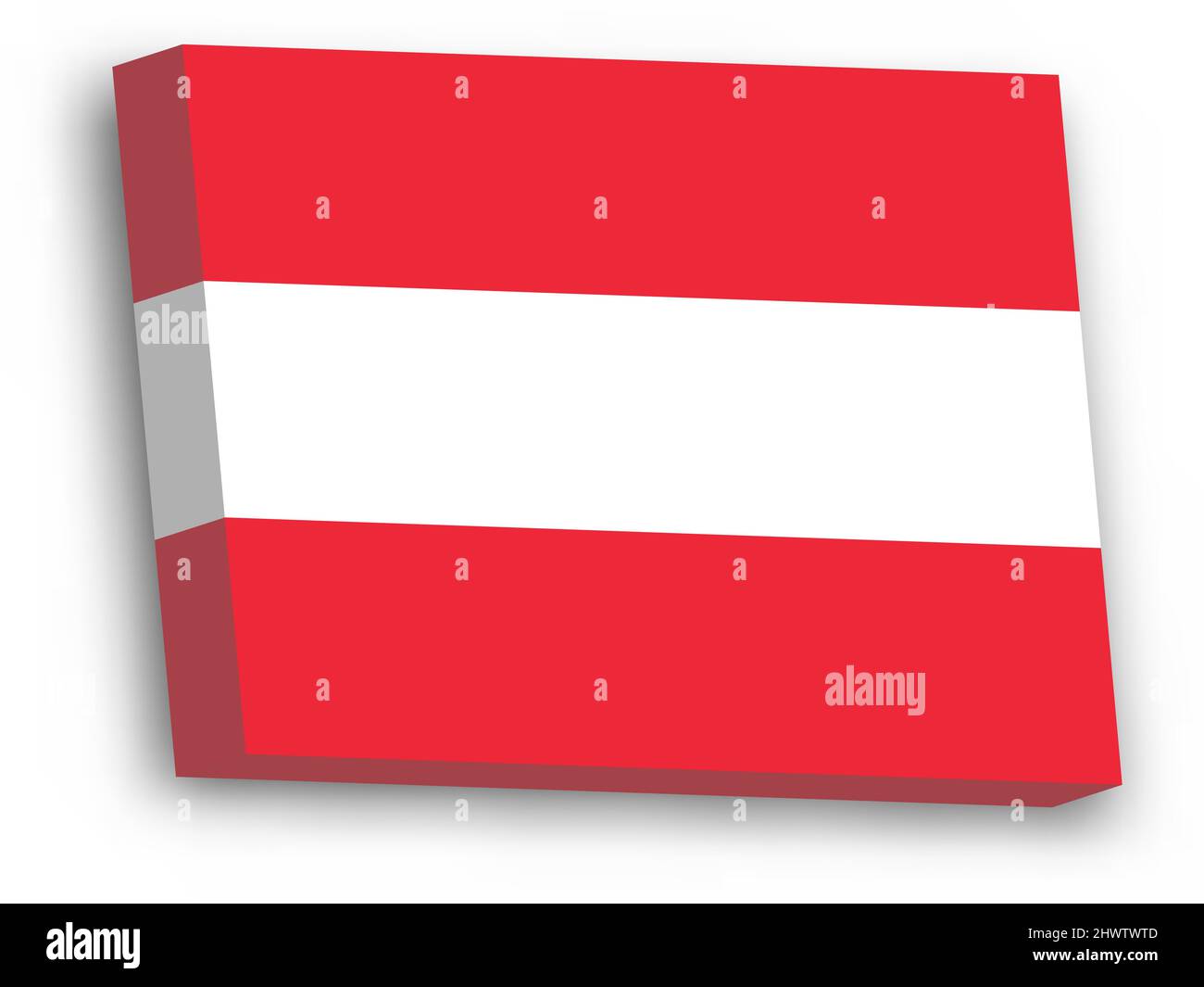 3D vector flag of Austria Stock Vector