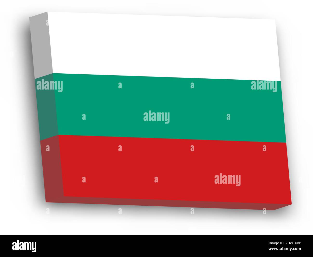 3D vector flag of Bulgaria Stock Vector