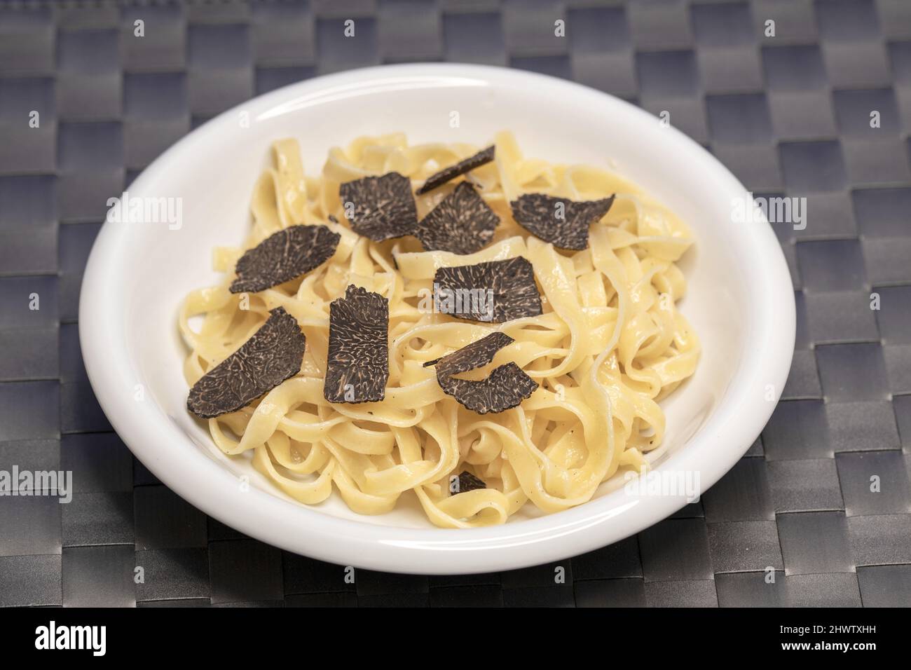 truffle with pasta Stock Photo
