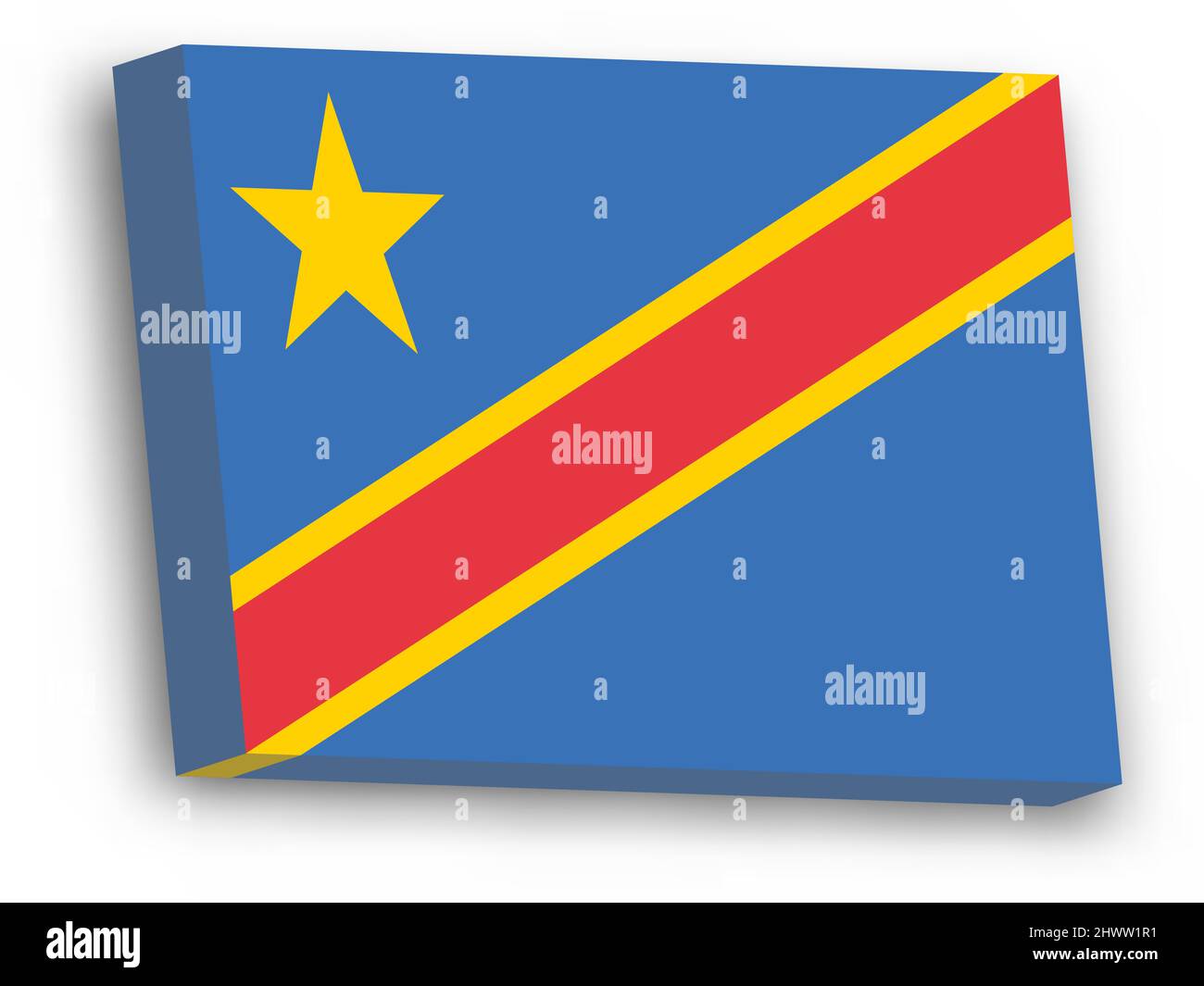 3D vector flag of Democratic Republic of the Congo Stock Vector Image ...
