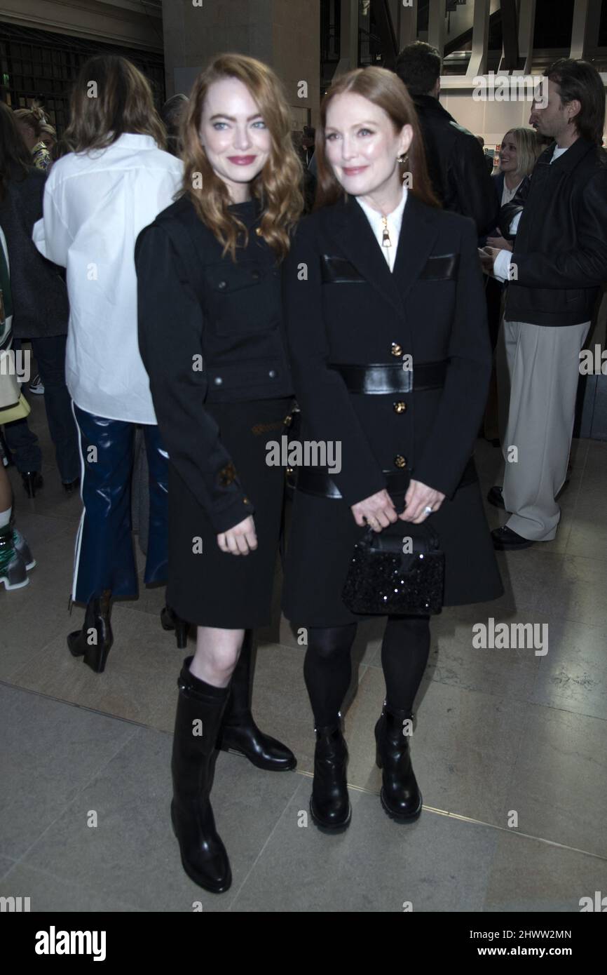 Emma Stone and Julianne Moore attending the Louis Vuitton