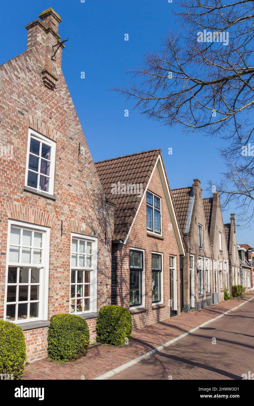 Traditional historic houses in the center of Meppel, Netherlands Stock
